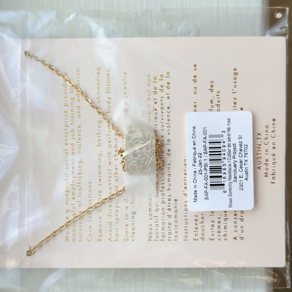 Sanctuary Project's Rose Quartz Serenity Necklace. - Picture 3 of 6